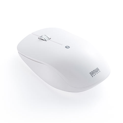 ワイヤレスマウス（Bluetooth・薄型・携帯・モバイル・Android・ブルーLED・白）
