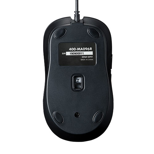 マウス(有線・ブルーLED・5ボタン・DPI切替・ラバー塗装・左右対称・中型・多ボタンマウス・左利き・コスパ最強・レッド)