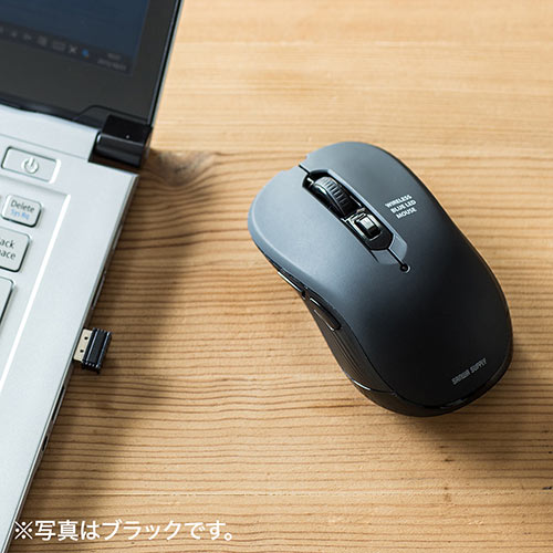 ワイヤレスマウス（5ボタン・無線・レシーバー・DPI切替・ラバーコーティング・多ボタンマウス・左右対称・左利き・コスパ最強・ガンメタリック）MA097GM