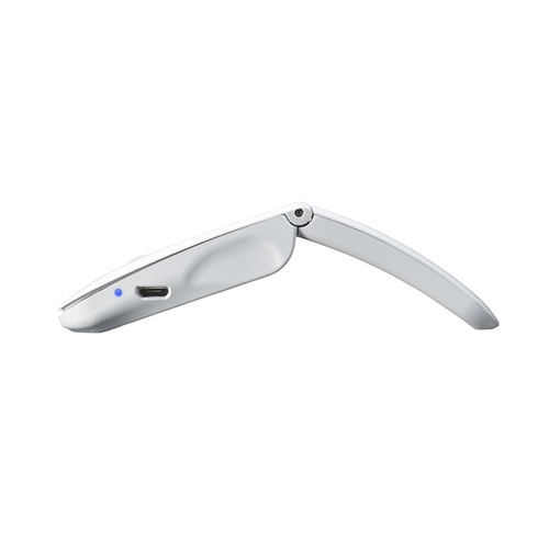 Bluetoothマウス(無線・Bluetooth3.0・IR LED・3ボタン・DPI切替・左右対称・折りたたみ・マルチペアリング・3台接続・充電式・超薄型・ホワイト)