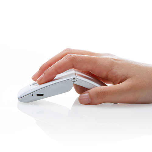 Bluetoothマウス(無線・Bluetooth3.0・IR LED・3ボタン・DPI切替・左右対称・折りたたみ・マルチペアリング・3台接続・充電式・超薄型・ホワイト)