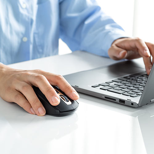 ワイヤレスマウス(Bluetooth・電池式・おすすめ・おしゃれ・人気・静音・多ボタン・中型・ブラック)  MA125BK