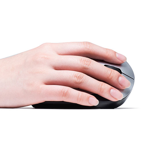 静音ワイヤレスマウス(無線・2.4G・ブルーLED・5ボタン・DPI切替・エルゴノミクス・人間工学・充電式・中型・シルバー)