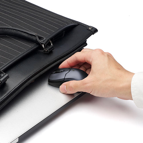 ワイヤレスマウス(Bluetooth・おすすめ・おしゃれ・人気・3ボタン・静音・電池式・超小型・持ち運び・エルゴノミクス・iPadOS対応・iOS14対応・ブラック) MA129BK