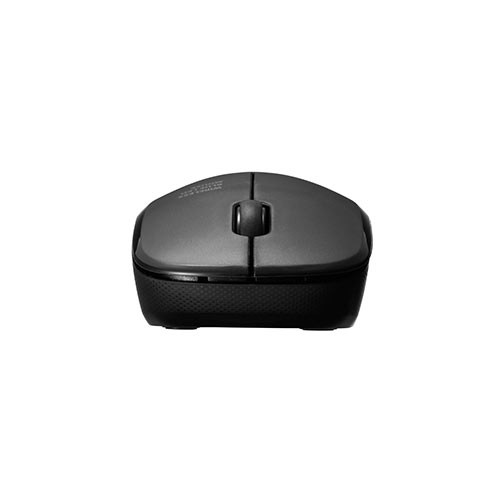 ワイヤレスマウス(無線・2.4G・ブルーLED・3ボタン・左右対称・電池式・中型・ブラック)