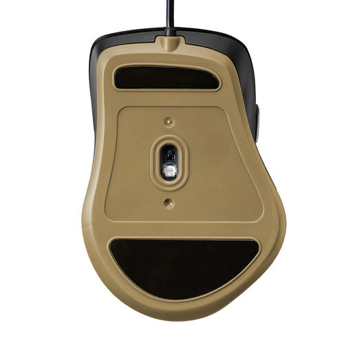 有線マウス（USB A・小型・5ボタン・戻る進む・アルミホイール・静音・ALUmini・ブラック）