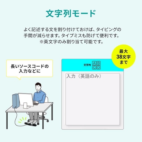 フットスイッチ（USB・有線・フットペダル・スイッチ・カスタム可能・マクロ・プログラマブル・足踏み・マウス操作対応・ショートカット割り当て・割付・メカニカルスイッチ） MA179