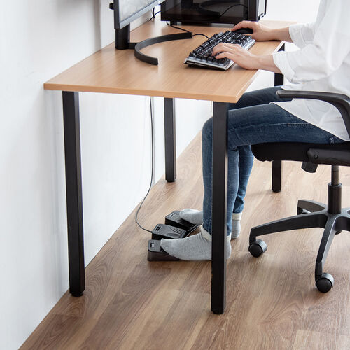 フットスイッチ（USB・フットペダル・スイッチ・有線・手前押し・カスタム可能・3ペダル・マクロ・プログラマブル・マウス操作対応・ショートカット割り当て・ゲーミング・配信・キーボード） MA214BK