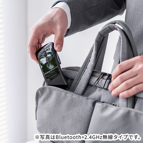 薄型マウス（Bluetoothマウス・3ボタン・小型・折りたたみ式・USB-C充電式・無線・ワイヤレス・マルチペアリング・コンパクト・ブラック）