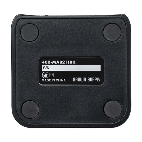 プログラマブルボタン（1ボタン/8機能・割り当て・有線 ＆ Bluetooth接続・左手デバイス・ページターナー・楽譜・ページ送り・USB充電器・電子書籍・コントローラー・ブラック）