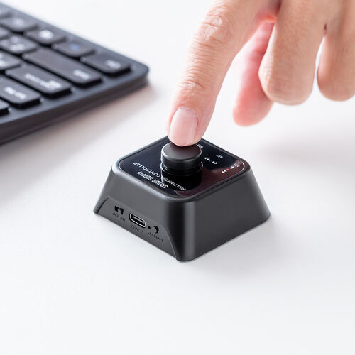 プログラマブルボタン（1ボタン/8機能・割り当て・有線 ＆ Bluetooth接続・左手デバイス・ページターナー・楽譜・ページ送り・USB充電器・電子書籍・コントローラー・ブラック）