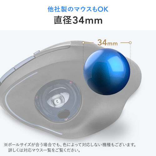 【アウトレット】トラックボール 交換用 ボール（34mm・ブラック・光沢仕上げ・他社マウス対応・汎用・玉・修理・高精度・黒色）