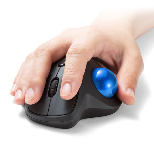 【アウトレット】トラックボール 交換用 ボール（34mm・ブルー・光沢仕上げ・他社マウス対応・汎用・玉・修理・高精度・青色）