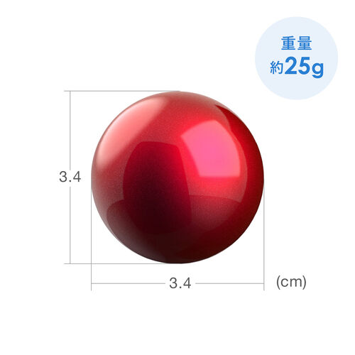 トラックボール 交換用 ボール（34mm・ブルー・光沢仕上げ・他社マウス対応・汎用・玉・修理・高精度・青色）