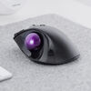 トラックボール 交換用 ボール（34mm・バイオレット・光沢仕上げ・他社マウス対応・汎用・玉・修理・高精度・紫色）