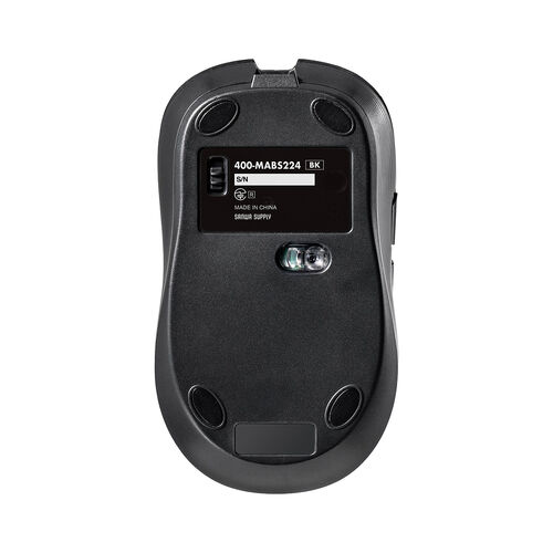 Bluetoothマウス（USB-C充電式・戻る/進む・5ボタン・ワイヤレス・静音・無線・ラバーコーティング・ブラック）