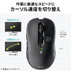 Bluetoothマウス（USB-C充電式・戻る/進む・5ボタン・ワイヤレス・静音・無線・ラバーコーティング・ブラック）