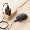 小型Bluetoothマウス（USB-C充電式・戻る/進む・5ボタン・ワイヤレス・静音・ラバーコーティング・ブラック）