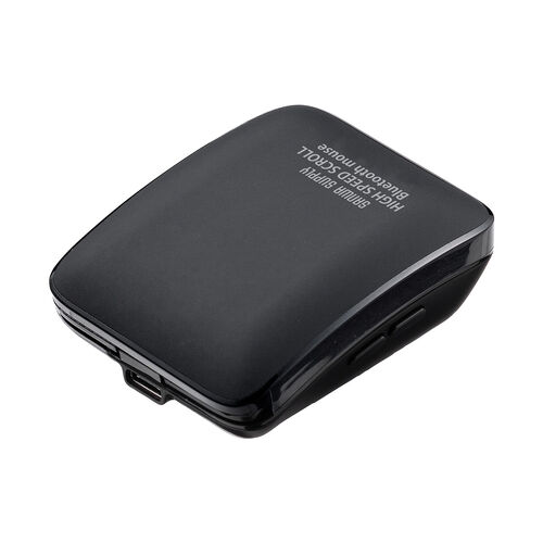 マウス（薄型・高速スクロール・Bluetooth・静音・スライドカバー・5ボタン・戻る/進むボタン・ポーチ付き・持ち運び・小型・携帯マウス・モバイルマウス・コンパクト・充電式・スリム・軽量・ブラック）