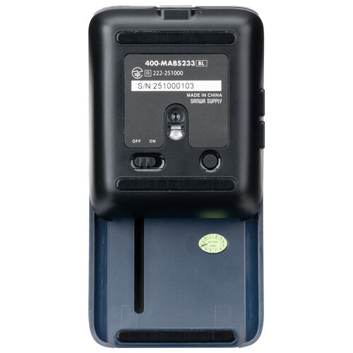 マウス（薄型・高速スクロール・Bluetooth・静音・スライドカバー・5ボタン・戻る/進むボタン・ポーチ付き・持ち運び・小型・携帯マウス・モバイルマウス・コンパクト・充電式・スリム・軽量・ブルー）