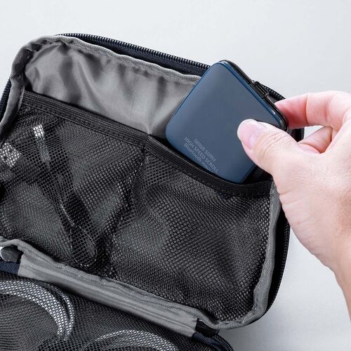 マウス（薄型・高速スクロール・Bluetooth・静音・スライドカバー・5ボタン・戻る/進むボタン・ポーチ付き・持ち運び・小型・携帯マウス・モバイルマウス・コンパクト・充電式・スリム・軽量・ブルー）