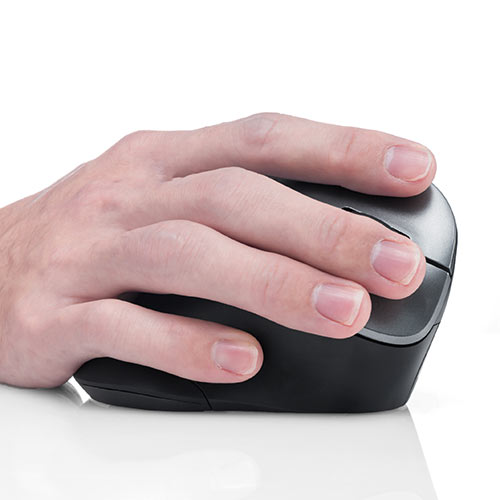 ワイヤレスマウス（Bluetooth・おすすめ・おしゃれ・人気・静音・エルゴマウス・マルチペアリング・電池式・シルバー） MABT102S