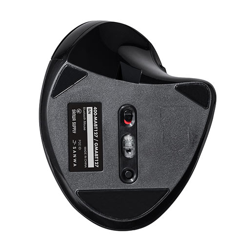 ワイヤレスマウス（Bluetooth・おすすめ・おしゃれ・人気・エルゴノミクス・充電式・静音・ブラック） MABT127