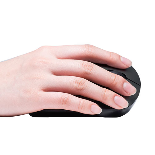 ワイヤレスマウス（Bluetooth・おすすめ・おしゃれ・人気・エルゴノミクス・充電式・静音・ブラック） MABT127