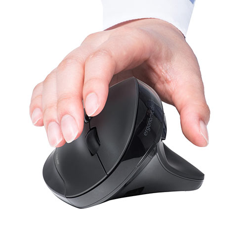 ワイヤレスマウス（Bluetooth・おすすめ・おしゃれ・人気・エルゴノミクス・充電式・静音・ブラック） MABT127