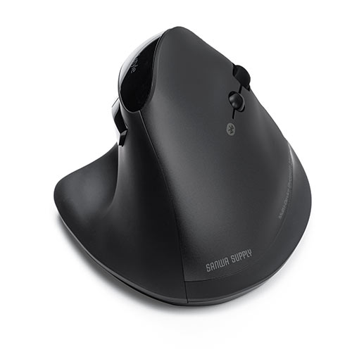 ワイヤレスマウス（Bluetooth・おすすめ・おしゃれ・人気・エルゴノミクス・充電式・静音・ブラック） MABT127