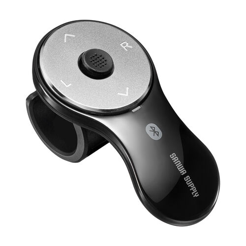 ワイヤレスマウス（リングマウス・Bluetooth接続・5ボタン・充電式・フィンガーマウス・スティック搭載・おすすめ・ブラック） MABT156BK2