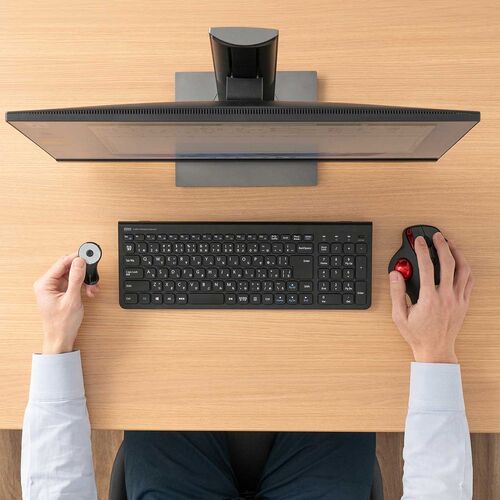 ワイヤレスマウス（リングマウス・Bluetooth接続・5ボタン・充電式・フィンガーマウス・スティック搭載・おすすめ・ブラック） MABT156BK2