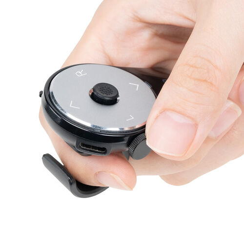 リングマウス（ホイール搭載・Bluetooth接続・USB-C充電・ハンディマウス・フィンガーマウス・Tiktokコントローラー・スワイプモード・iPhone対応・エアマウス・ブラック）