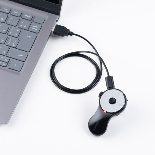 リングマウス（ホイール搭載・Bluetooth接続・USB-C充電・ハンディマウス・フィンガーマウス・Tiktokコントローラー・スワイプモード・iPhone対応・エアマウス・ブラック）