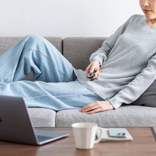 リングマウス（ホイール搭載・Bluetooth接続・USB-C充電・ハンディマウス・フィンガーマウス・Tiktokコントローラー・スワイプモード・iPhone対応・エアマウス・ブラック）