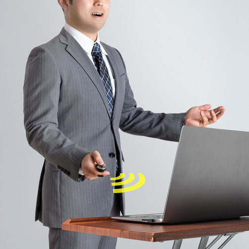 スティック搭載 リングマウス（Bluetooth接続・5ボタン・USB充電式・フィンガーマウス・マットブラック）