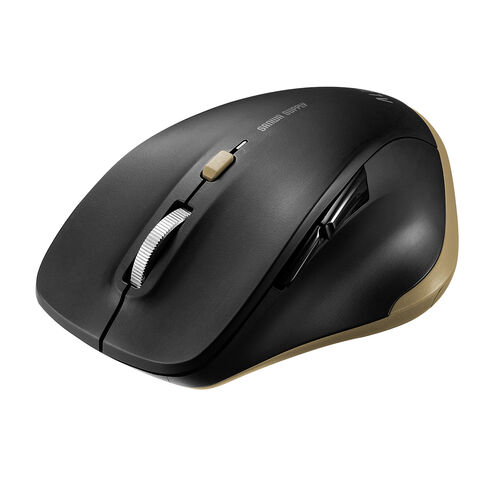 ワイヤレスマウス（Bluetoothマウス・小型・5ボタン・戻る進む・アルミホイール・静音・ALUmini・おすすめ・ブラック） MABT159BK2