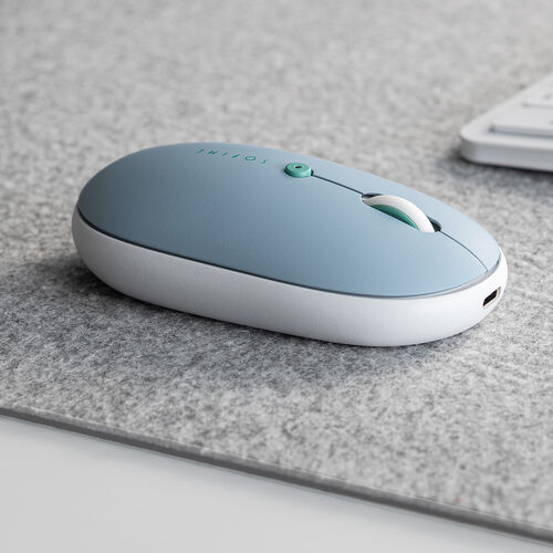 Bluetoothマウス（薄型・ライトブルー・静音・マルチペアリング・高速充電・Type-C・充電式・かわいい・おしゃれ・ワイヤレス・無線・軽い・フラット）