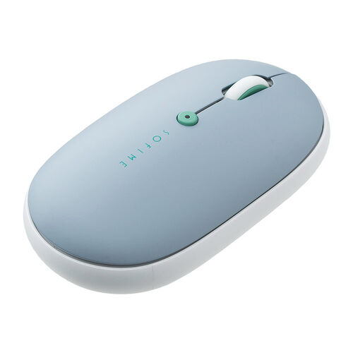 Bluetoothマウス（薄型・ライトブルー・静音・マルチペアリング・高速充電・Type-C・充電式・かわいい・おしゃれ・ワイヤレス・無線・軽い・フラット）