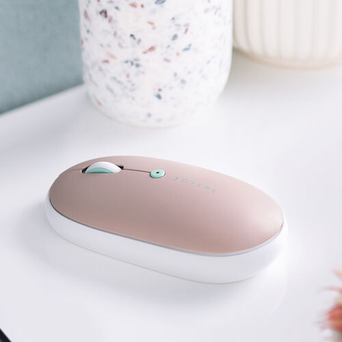 Bluetoothマウス（薄型・ピンク・静音・マルチペアリング・高速充電・Type-C・充電式・かわいい・おしゃれ・ワイヤレス・無線・軽い・フラット）