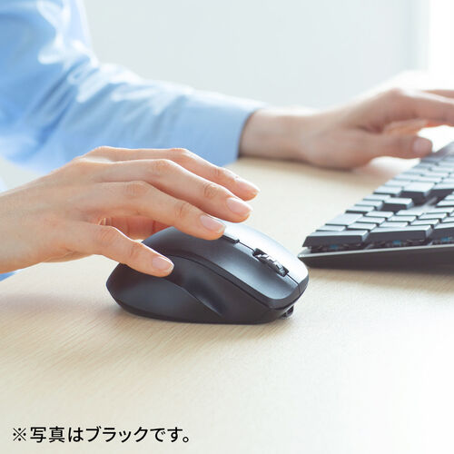 ワイヤレスマウス(Bluetooth・充電式・おすすめ・おしゃれ・人気・マルチペアリング・静音・ワイヤレス・DPI切替・ホワイト）MABT191W