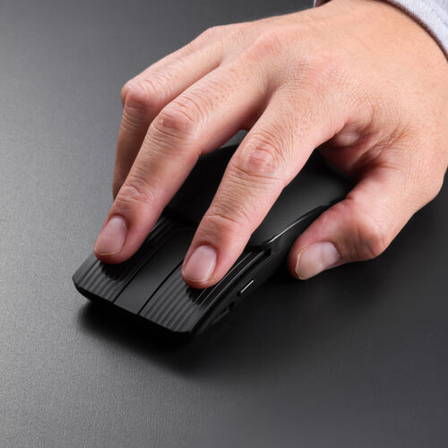 ワイヤレスマウス(Bluetooth・充電式・おすすめ・おしゃれ・人気・コンパクト・小型・4ボタン・静音・持ち運び・出張・スリム・軽量・ブラック） MABT192BK