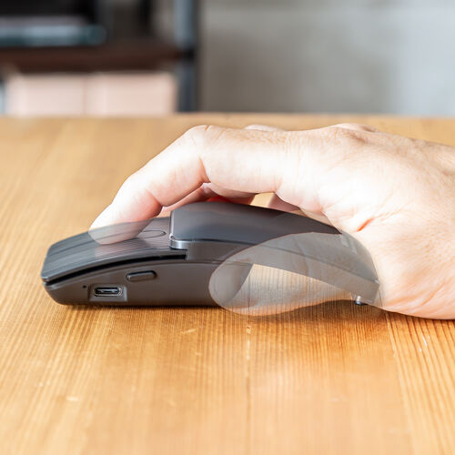 ワイヤレスマウス(Bluetooth・充電式・おすすめ・おしゃれ・人気・コンパクト・小型・4ボタン・静音・持ち運び・出張・スリム・軽量・ブラック） MABT192BK