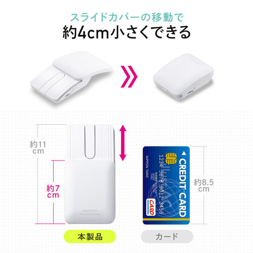 ワイヤレスマウス(Bluetooth・充電式・おすすめ・おしゃれ・人気・コンパクト・小型・4ボタン・静音・持ち運び・出張・スリム・軽量・ブラック） MABT192BK