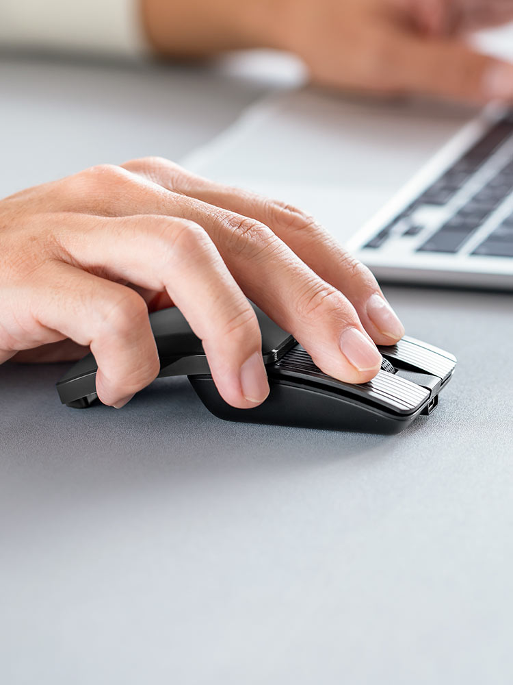 小型マウス｜折りたたみ・Bluetooth・静音・持ち歩き・ブラック