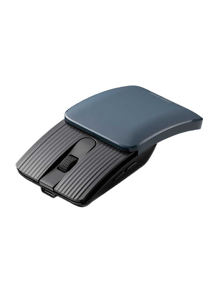 小型マウス｜折りたたみ・Bluetooth・静音・持ち歩き・ブルー