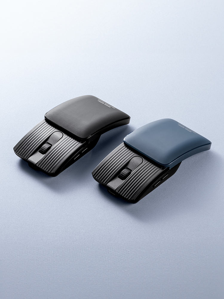 小型マウス｜折りたたみ・Bluetooth・静音・持ち歩き・ブルー