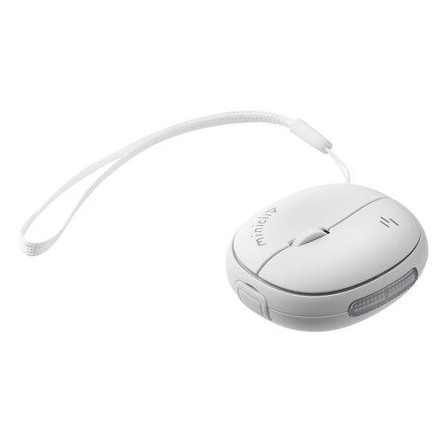 マウス（超小型・Bluetooth・ワイヤレス・ストラップ付き・5ボタン・充電式・持ち運び・無線・モバイルマウス・コンパクト・マルチペアリング・miniclip・ホワイト）