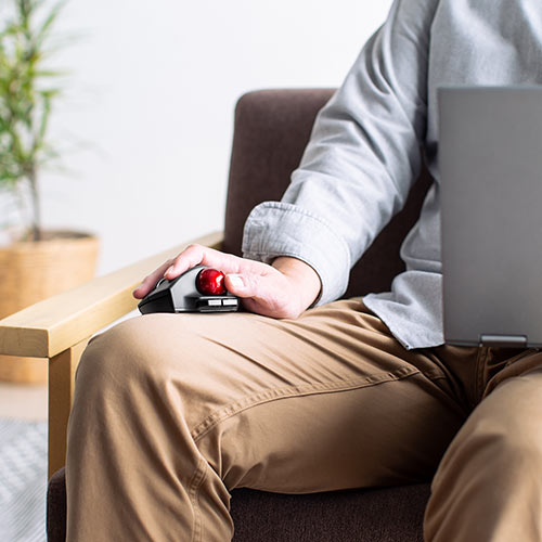 ワイヤレスマウス(Bluetooth・充電式・おすすめ・おしゃれ・人気・トラックボールマウス・小型・エルゴノミクス・レーザーセンサー・ブラック） MABTTB181BK