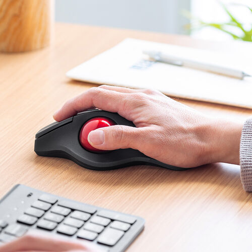 ワイヤレスマウス(Bluetooth・充電式・おすすめ・おしゃれ・人気・トラックボールマウス・静音・3ボタン・電池式・ブラック） MABTTB41